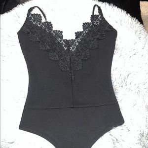 ❤️SOLD❤️Black & lace bodysuit, new with tags